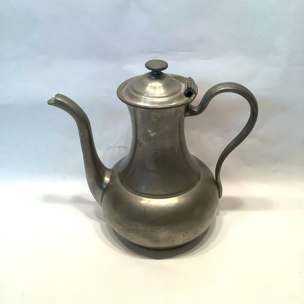 Trade Continental Mark Vintage Pewter Coffee Pot #829 Hinged Cover USA Americana